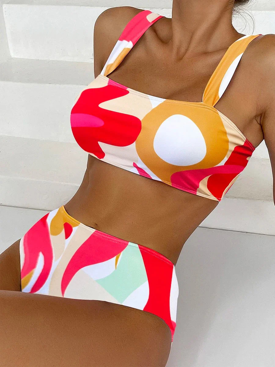 Swimwear- Artistic 2-Piece Bikini for Swimsuit Days- - IndioGear.com