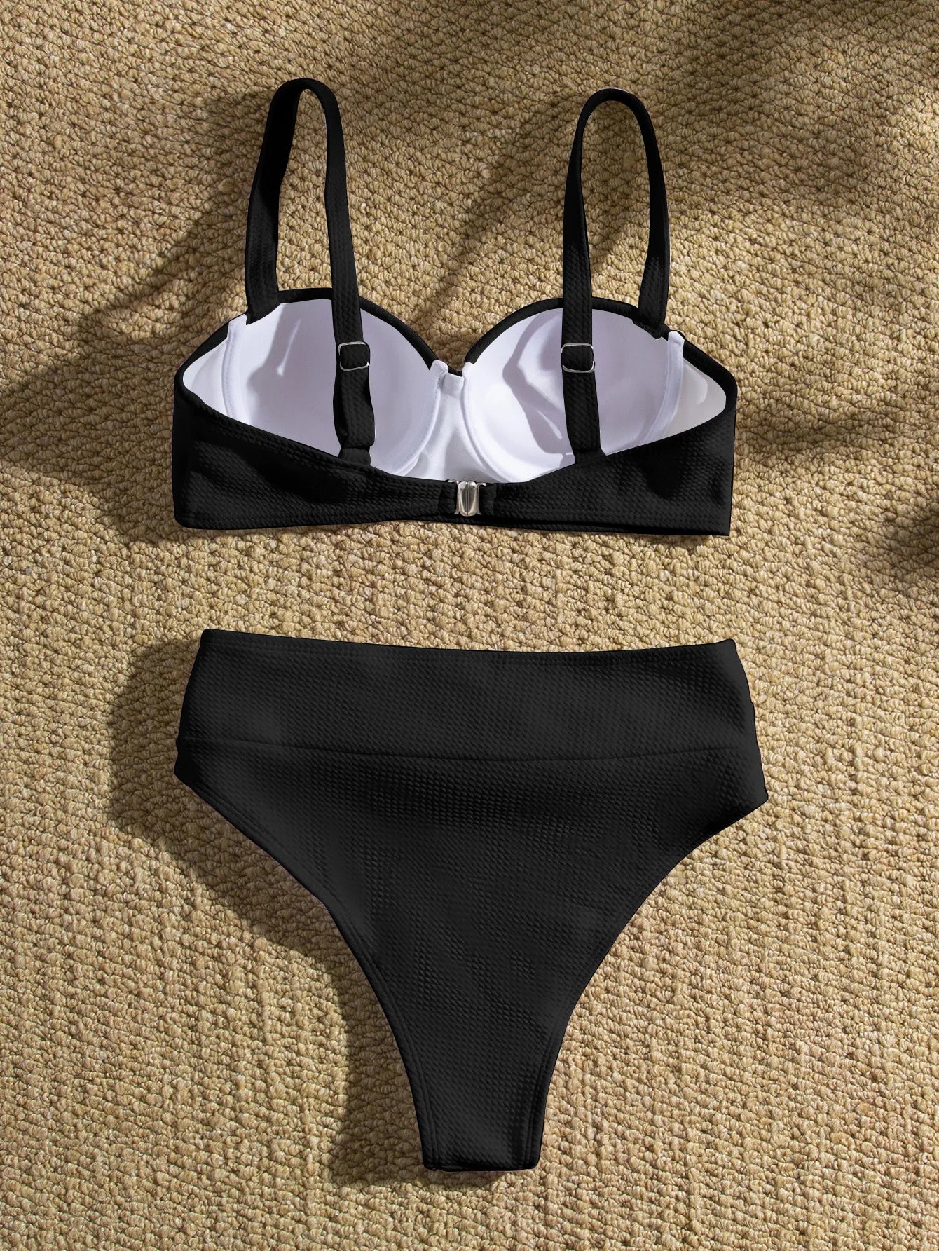 Swimwear- Push Up Underwire One-Piece Swimsuit with Belted- - IndioGear.com