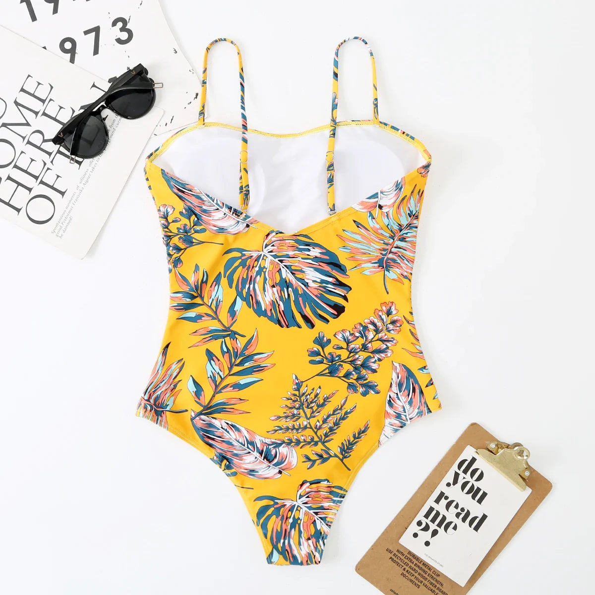 Swimwear- Botanical One-Piece Swimwear - Capture the Tropical Vibe- - IndioGear.com