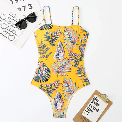 Swimwear- Botanical One-Piece Swimwear - Capture the Tropical Vibe- - IndioGear.com