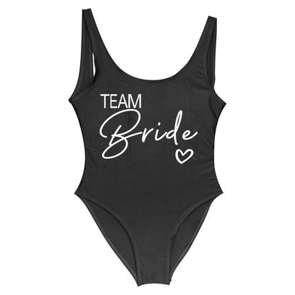 Swimwear- Bride Squad Women's Team Bride Print Swimwear- - IndioGear Fashion and Gear