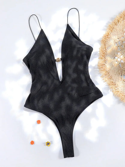 Swimwear- Elegant One-Piece Swimsuits for Resort Evenings- - Chuzko Women Clothing