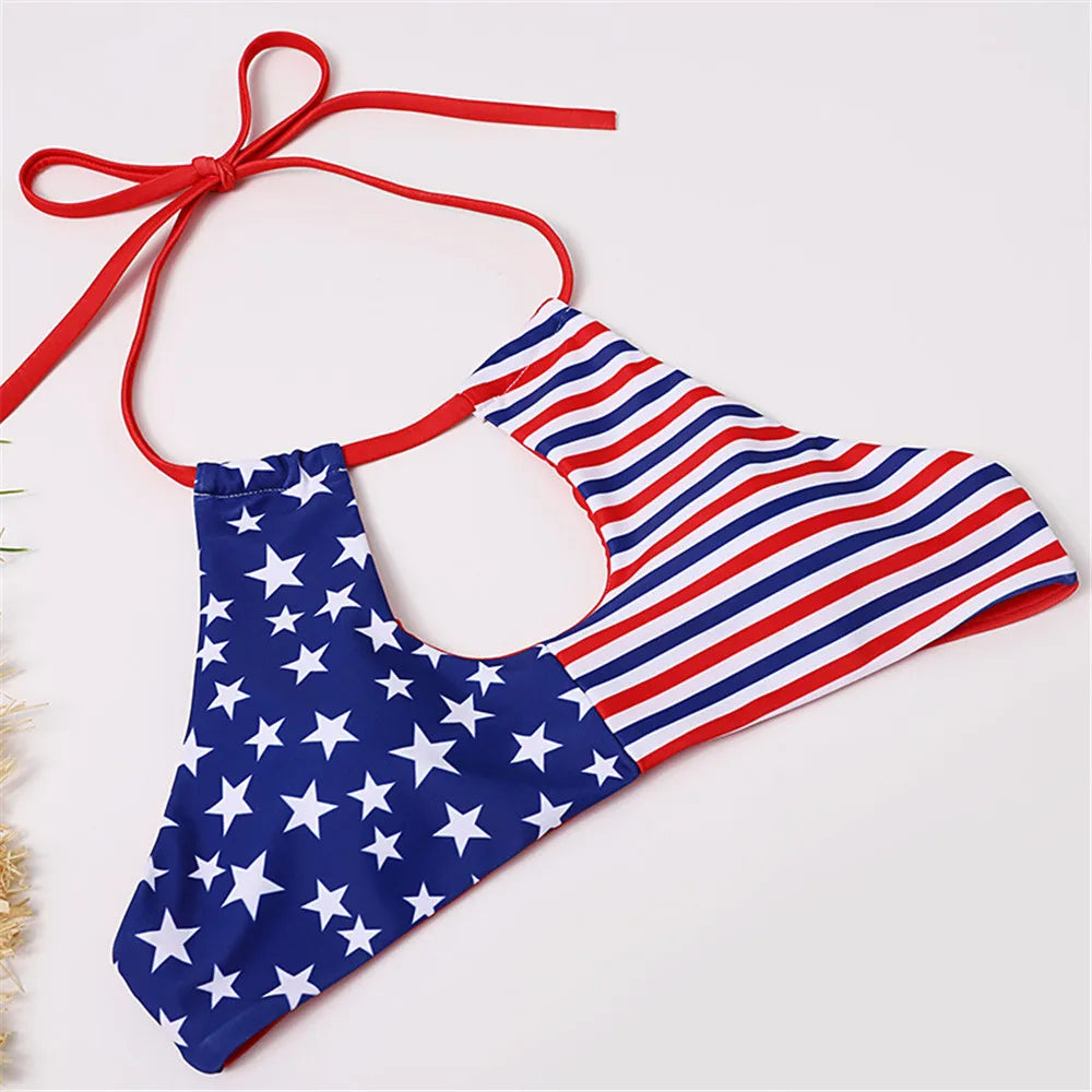 Swimwear- Patriotic Tankini for Independence Day - Tank Top & Bikini- - IndioGear Fashion and Gear