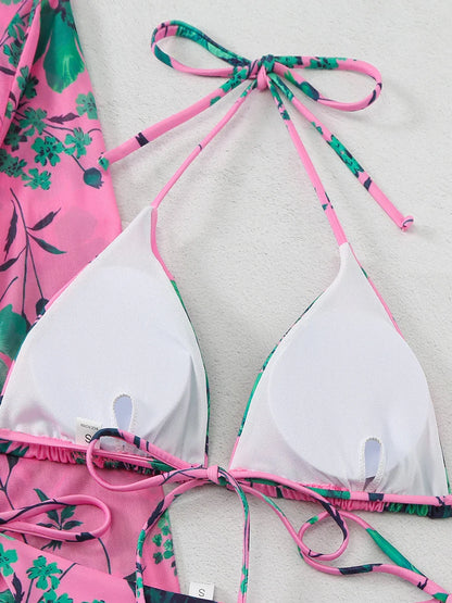 Maillot de bain 3 pièces élégant et floral romantique pour les journées ensoleillées