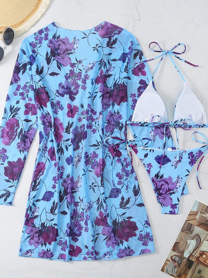 Maillot de bain 3 pièces élégant et floral romantique pour les journées ensoleillées