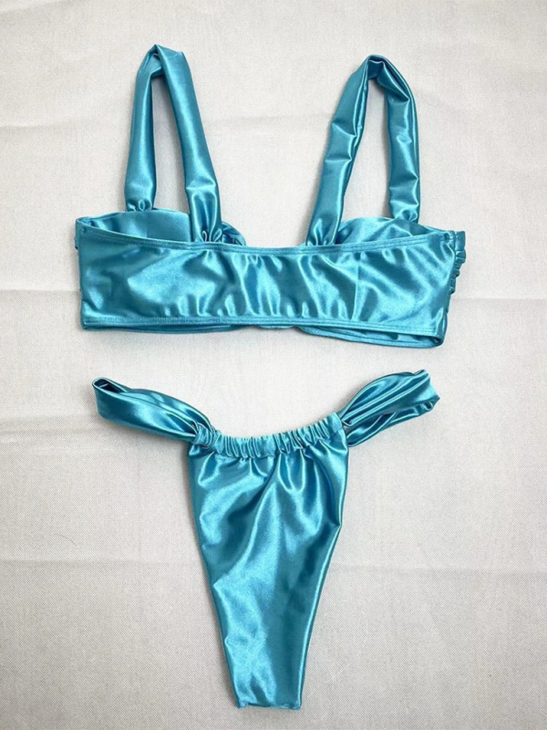 Swimwear- Satin Finish 2 Piece Micro Bikini for Beach Days- - IndioGear.com