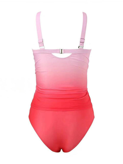 Swimwear- Surf Gradient Tankini Ombre Beach Swimsuit- - IndioGear Women Clothing