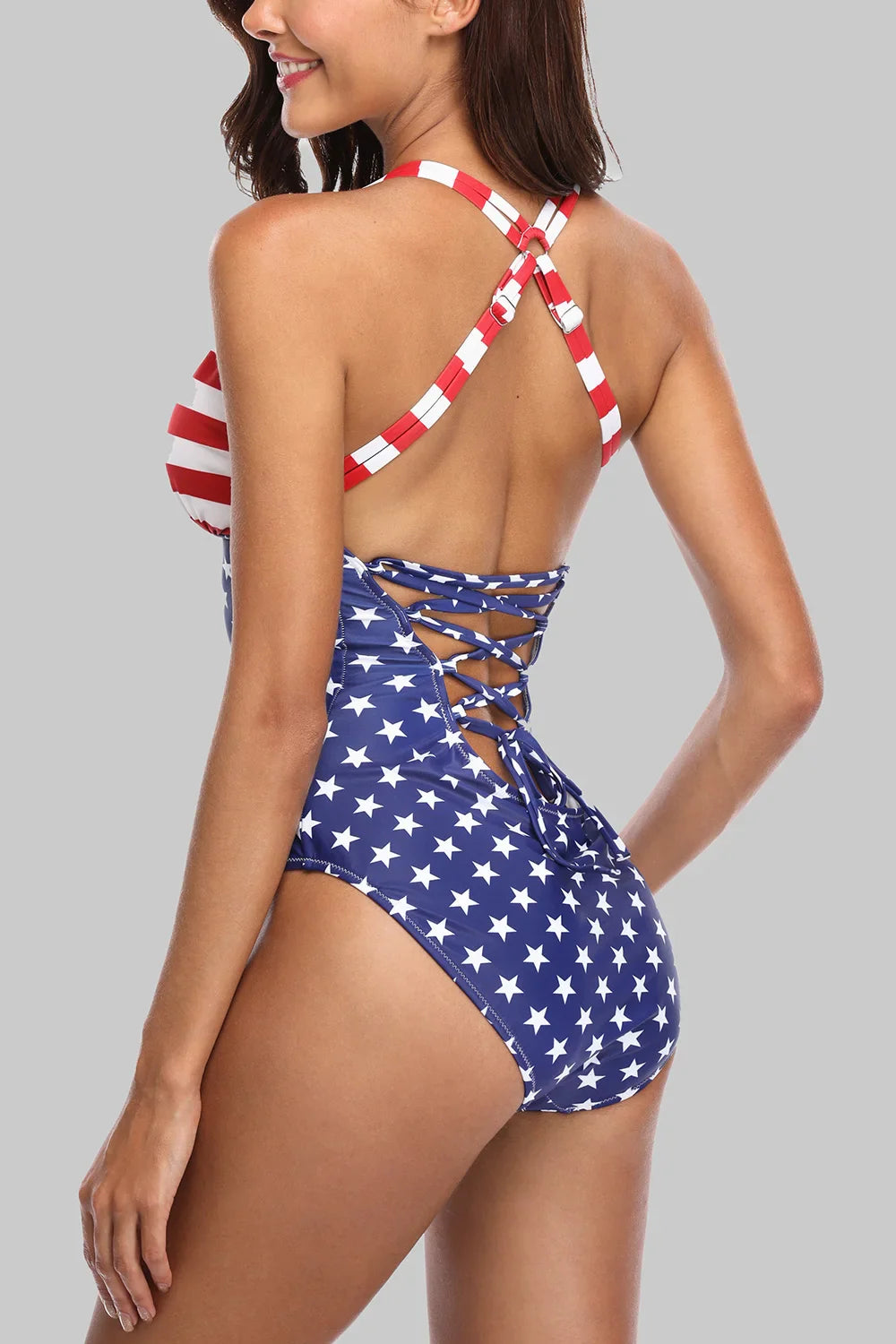 Swimwear- Tummy Control Swimwear for Patriotic Celebrations- - IndioGear Fashion and Gear