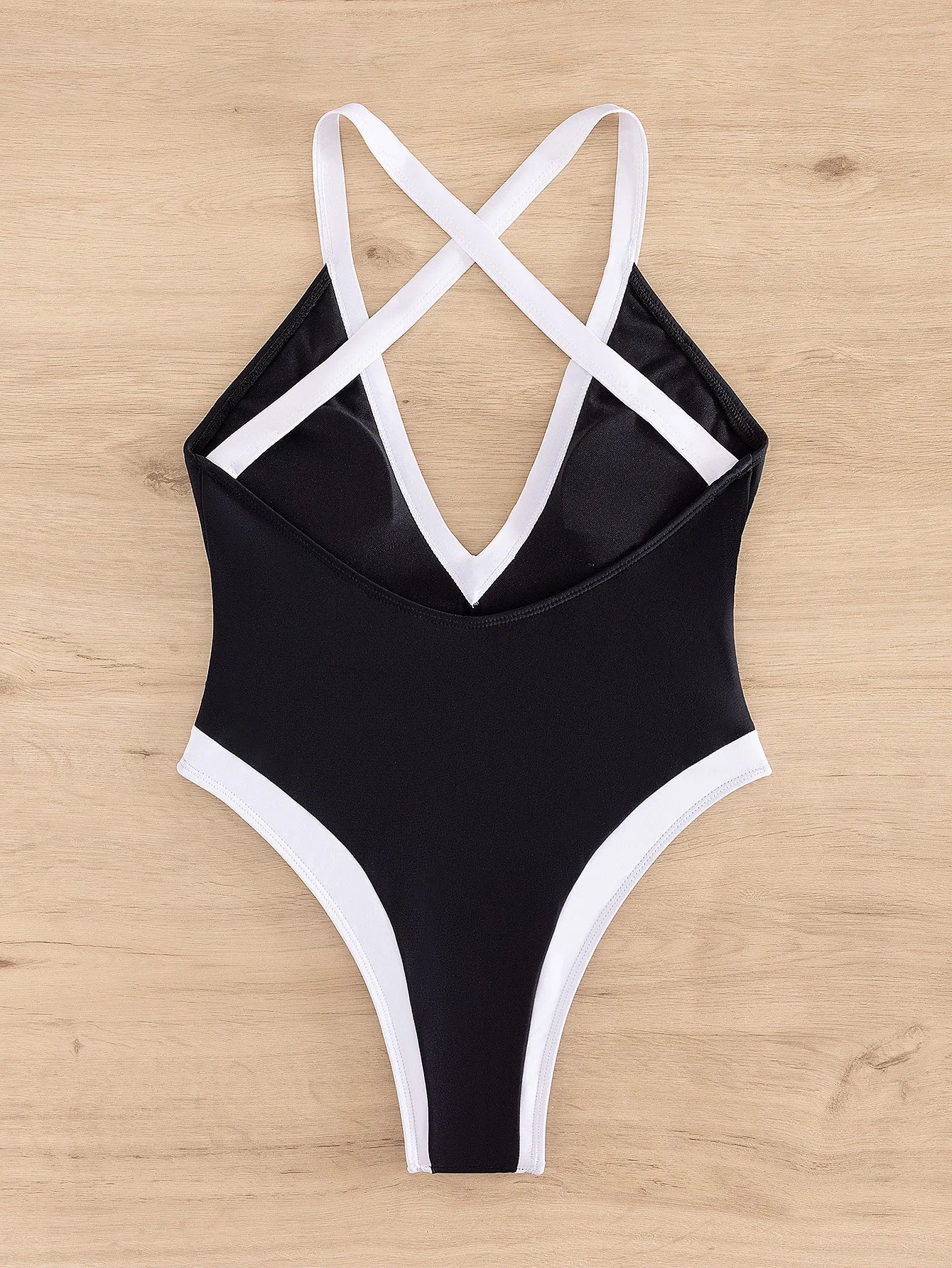 Swimwear- Women's One-Piece Swimwear with Contrast Binding for Aquatic Adventures- - IndioGear Fashion and Gear