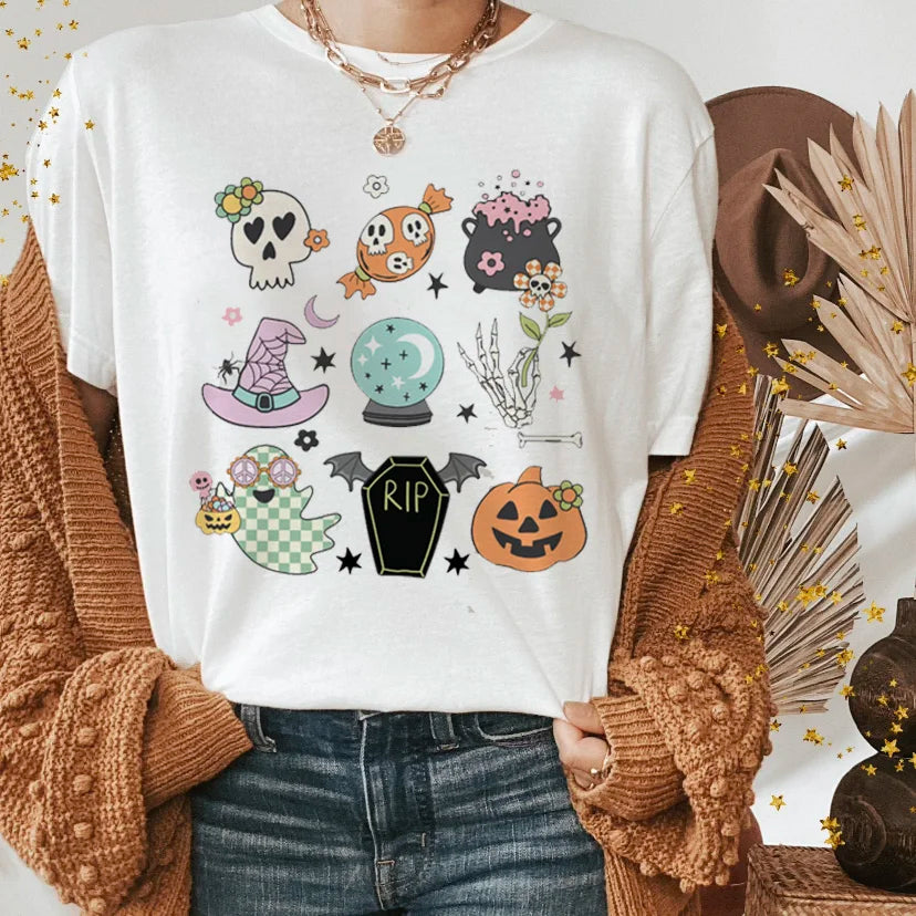 T-Shirts- Halloween Funny Spooky Season Graphic Tee Collection- - IndioGear.com