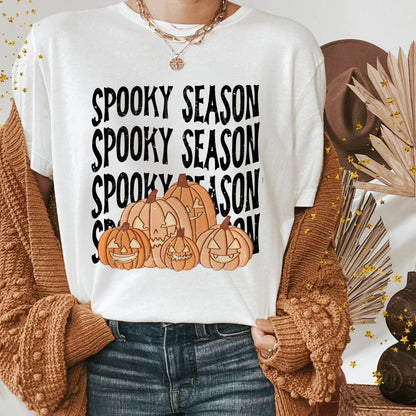 T-Shirts- Halloween Funny Spooky Season Graphic Tee Collection- Pattern10- IndioGear.com