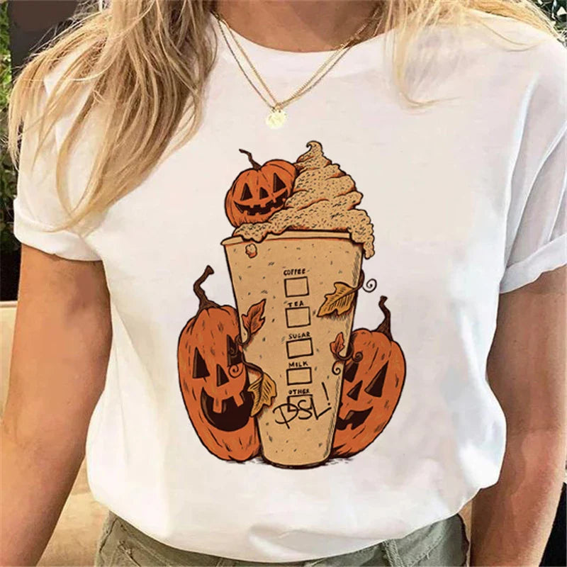 T-Shirts- Women's Halloween Graphic Tee Collection- Pattern18- IndioGear.com