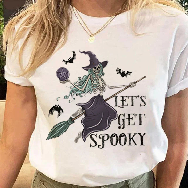 T-Shirts- Women's Halloween Graphic Tee Collection- - IndioGear.com