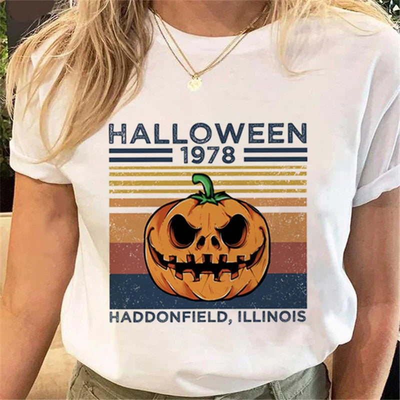 T-Shirts- Women's Halloween Graphic Tee Collection- - IndioGear.com