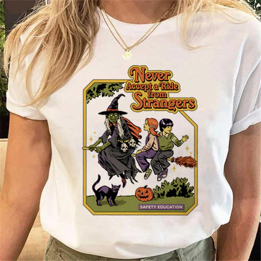 T-Shirts- Women's Halloween Graphic Tee Collection- - IndioGear.com