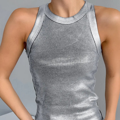 Tank Tops- Women's Slim Fit Sparkle Tank Top for Party Nights- - IndioGear.com