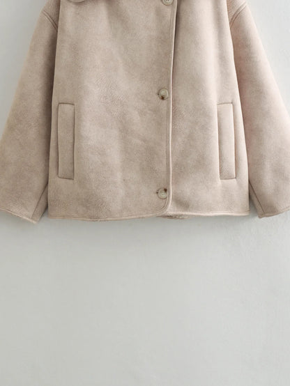 Teddy Jackets- Fall Essential Plush-Collared Winter Jacket- - IndioGear.com