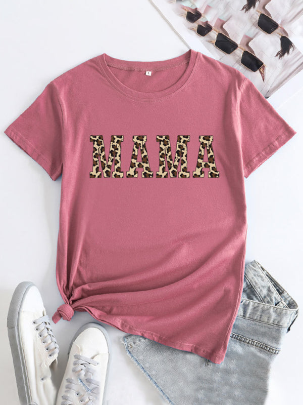 Tees- Mama Day Women's Cotton Tee with Heartfelt Print- Misty rose- IndioGear Fashion and Gear