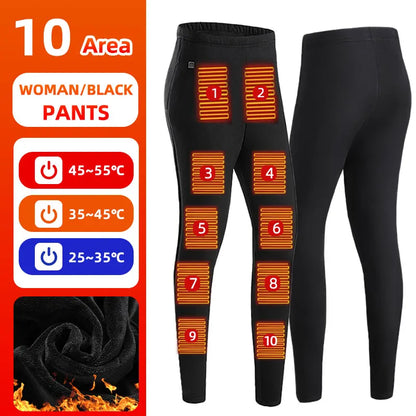 Thermal Outfits - 22 Zone Heated Underwear USB Thermals for Outdoor