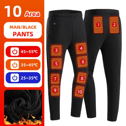 Thermal Outfits - 22 Zone Heated Underwear USB Thermals for Outdoor