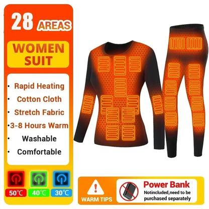 Thermal Outfits - Winter Warmth Heated Suit USB 28 Areas Electric Thermal Apparel