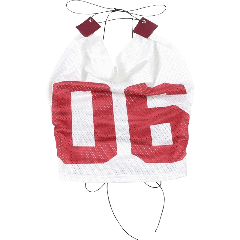 Trendy Touch Lace-Up Back Girls' Football College Top