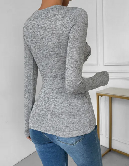 Tops- Transition Modern Grey Twist Top- - IndioGear.com