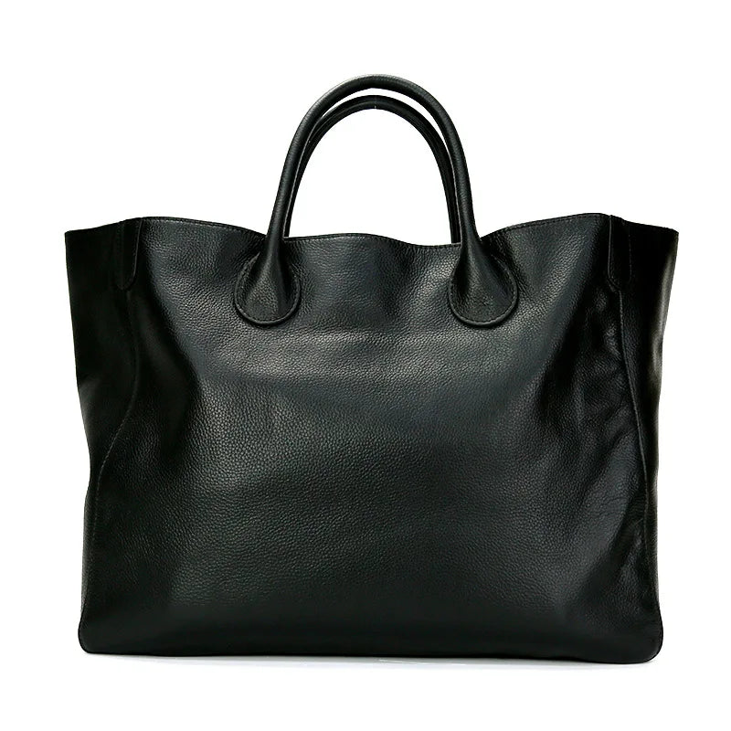 Tote Bags- Large Genuine Leather Shopper Tote Bag- - IndioGear Fashion and Gear