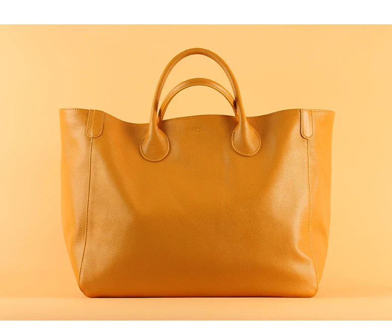 Tote Bags- Large Genuine Leather Shopper Tote Bag- - IndioGear Fashion and Gear