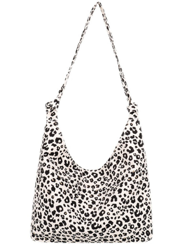 Tote Bags- Leopard Print Tote Bag - Your Everyday Essential Carrier in Cotton Canvas- - IndioGear Fashion and Gear