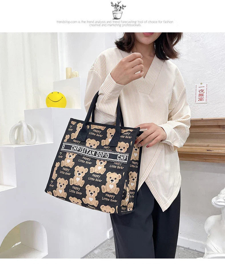 Tote Bags- Metro Cat Carryall – A Must-Have for Modern Women- - IndioGear Women Clothing