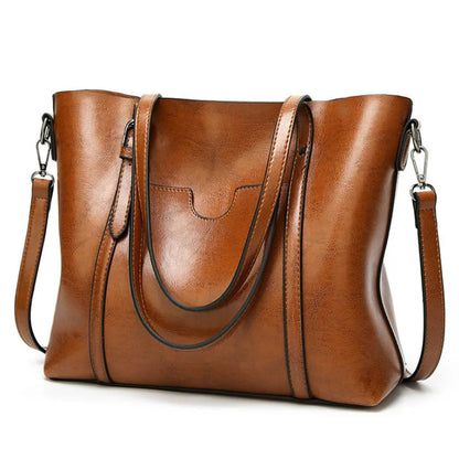 Tote Bags- Multi-functional Tote Bag in Faux Leather- - IndioGear Fashion and Gear