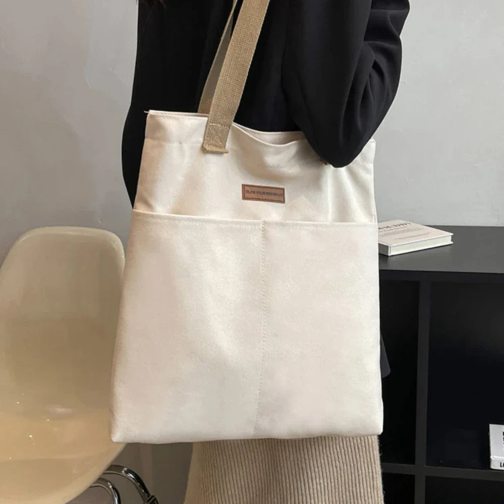 Tote Bags- Spacious Canvas Day Bag- - IndioGear Women Clothing