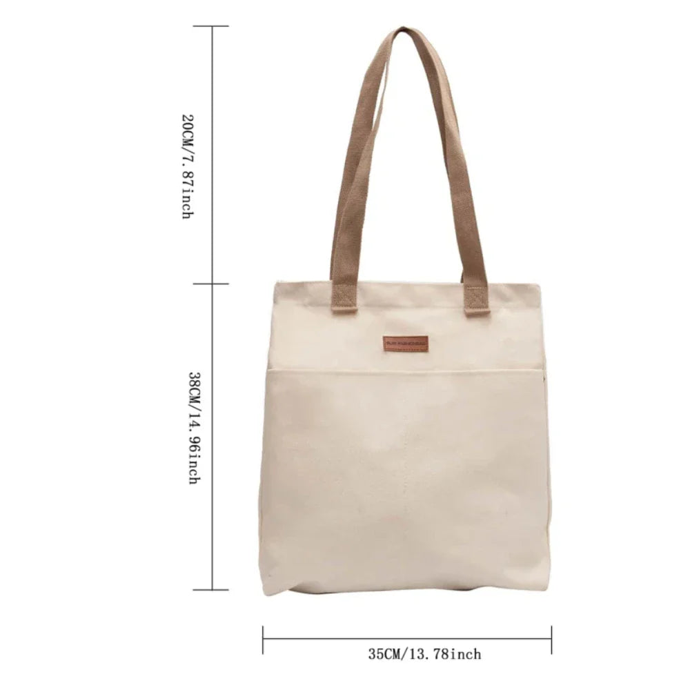 Tote Bags- Spacious Canvas Day Bag- - IndioGear Women Clothing