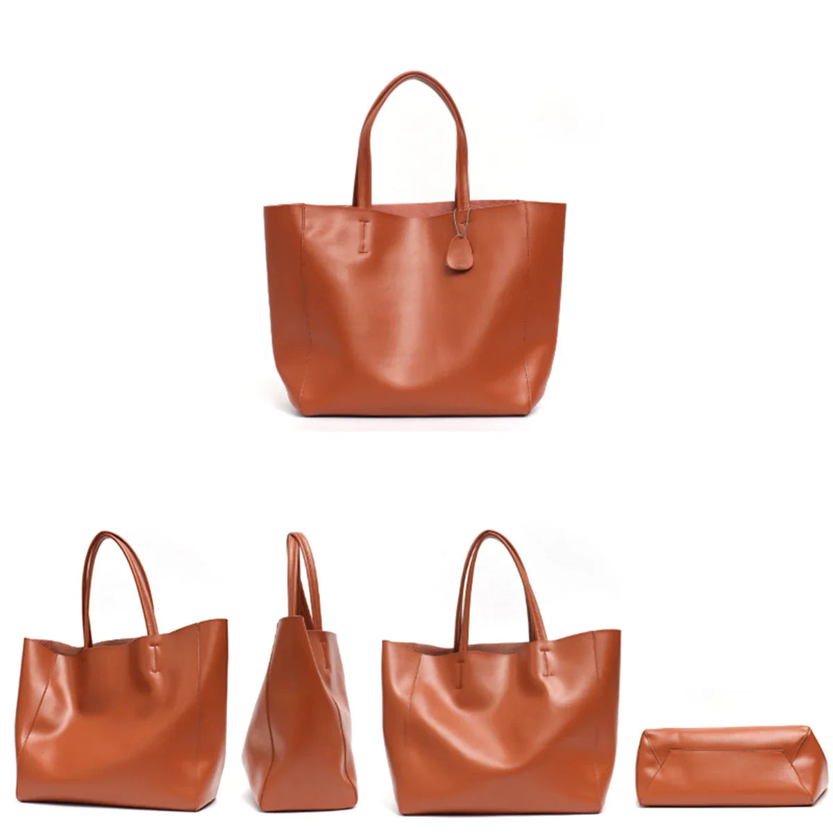 Tote Bags- Versatile Genuine Leather Tote Bag - Office to Outing- - IndioGear Fashion and Gear