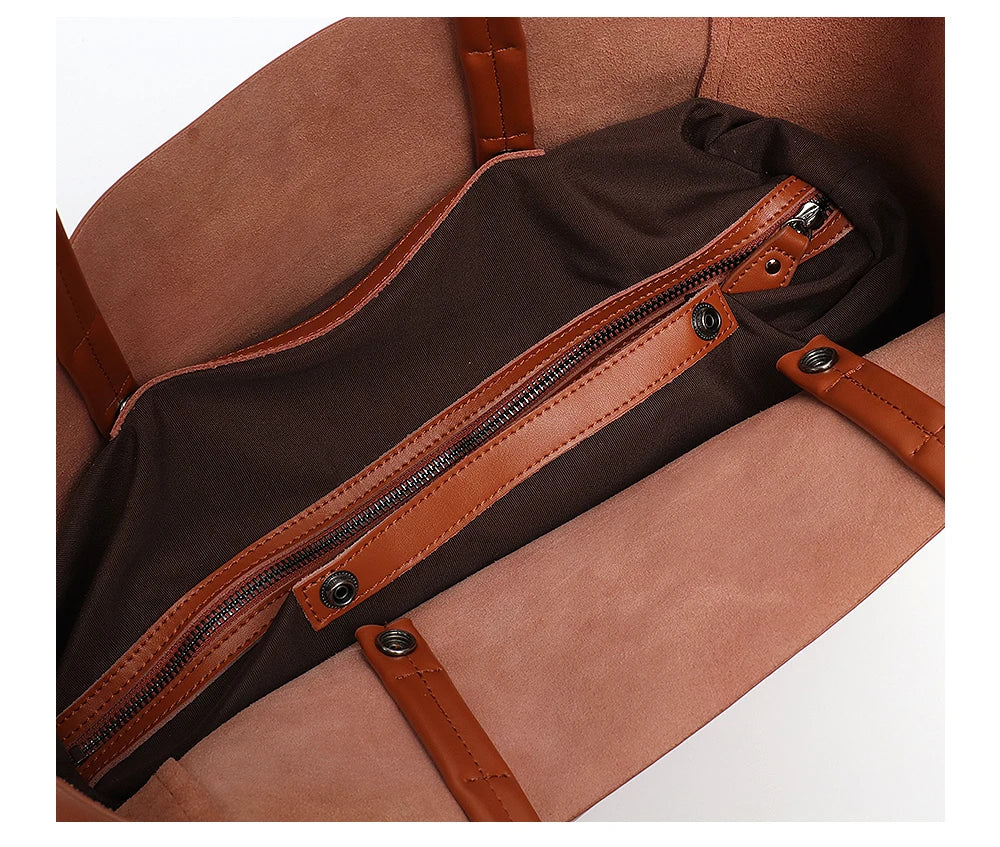 Tote Bags- Versatile Genuine Leather Tote Bag - Office to Outing- - IndioGear Fashion and Gear