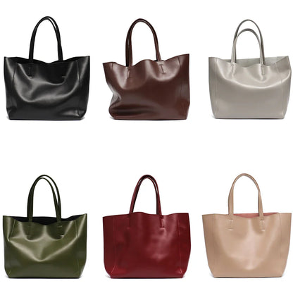 Tote Bags- Versatile Genuine Leather Tote Bag - Office to Outing- - IndioGear Fashion and Gear