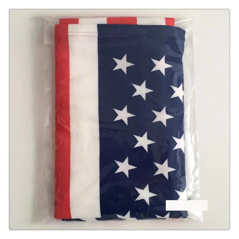 Towels- Patriotic Plush USA Flag Print Quick-Dry Towel- - IndioGear Fashion and Gear