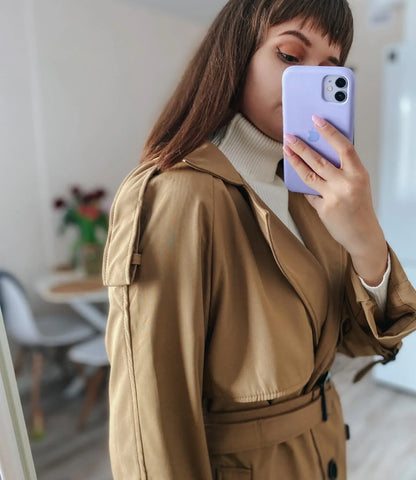 Trench Coats- Essential Mid-Length Trench Coat for Women Layering- - IndioGear.com