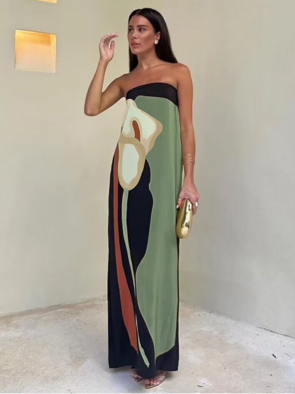 Tube Dresses- Strapless Tube Dress for Summer Cruises- Green- IndioGear Fashion and Gear