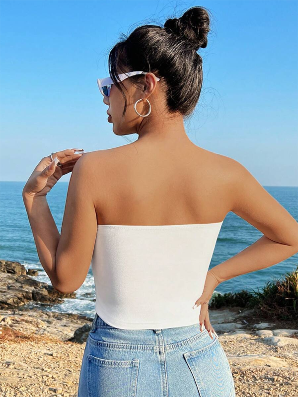 Tube Tops- Cherry Sweet Strapless Bandeau Top- - IndioGear.com