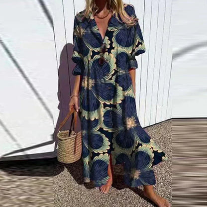 Vacation Dresses- Colorful Maxi Dress for Artsy Vacation Beach Events- - IndioGear.com