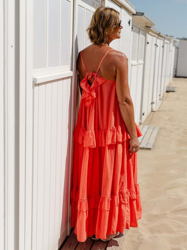 Vacation Dresses- Vacay Tent Tiered Maxi Dress- - IndioGear.com