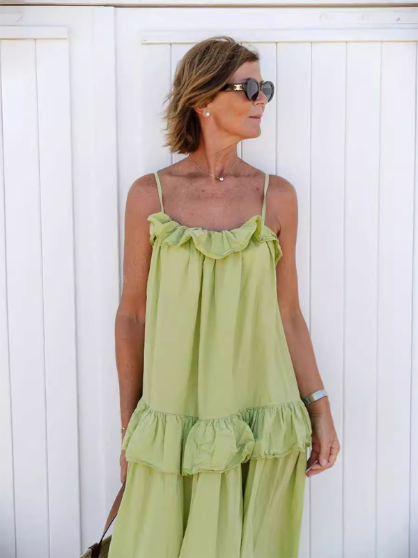 Vacation Dresses- Vacay Tent Tiered Maxi Dress- - IndioGear.com