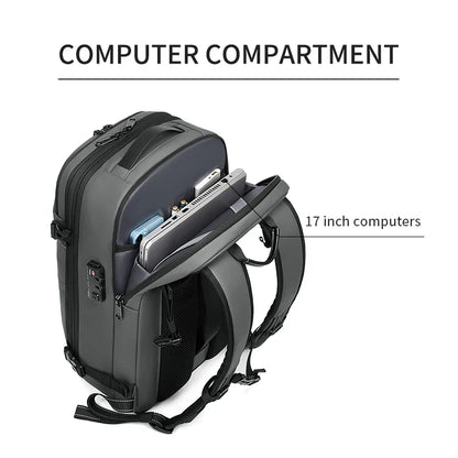 Vacuum Compression Backpack- Voyager Elite 17-Inch Laptop Backpack with Vacuum Compression- - IndioGear Women Clothing