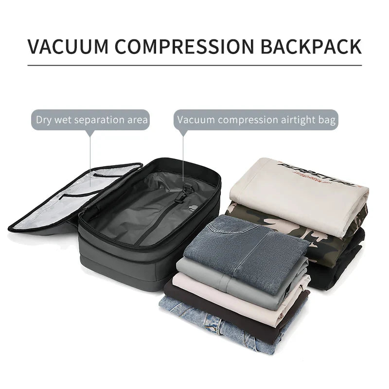 Vacuum Compression Backpack- Voyager Elite 17-Inch Laptop Backpack with Vacuum Compression- - IndioGear Women Clothing