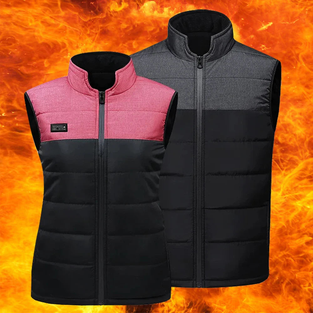 Vests- USB 21 Heating Zones Vest Winter Outerwear- - IndioGear Women Clothing