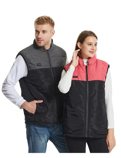 Vests- USB 21 Heating Zones Vest Winter Outerwear- - IndioGear Women Clothing