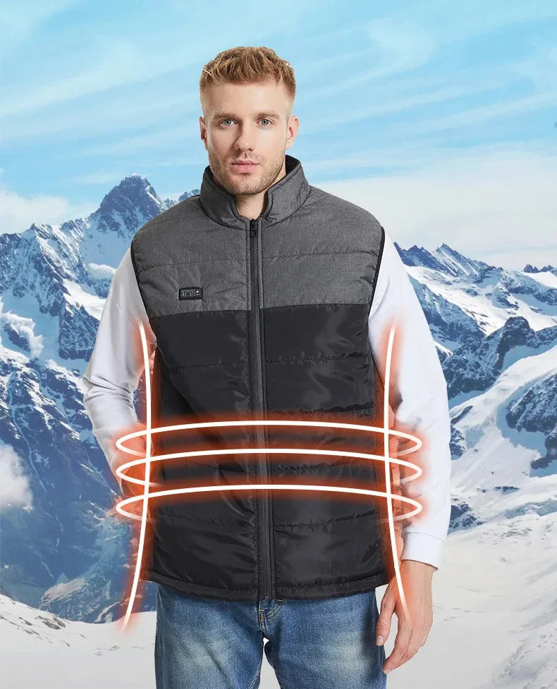 Vests- USB 21 Heating Zones Vest Winter Outerwear- - IndioGear Women Clothing