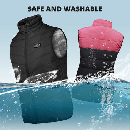 Vests- USB 21 Heating Zones Vest Winter Outerwear- - IndioGear Women Clothing